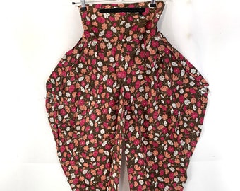 Cotton Festival Pants with Zip Pocket, Adult Palazzo Trousers, Gypsy harem Pants, High Crotch, Afghan