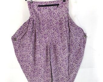 Corduroy Harem Pants with handy Zip Pocket. Adult Unisex Palazzo Trousers for Men & Women, Festival Funky Clothing. Thick and Warm