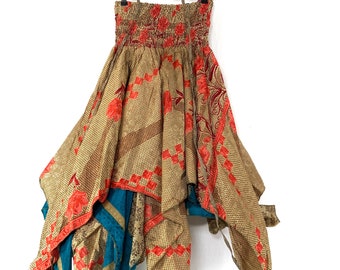 2XL Bust Lilian Fairy Dress - Long Silk Tall Girl Summer Hippy Dress (SKU:909-6295)