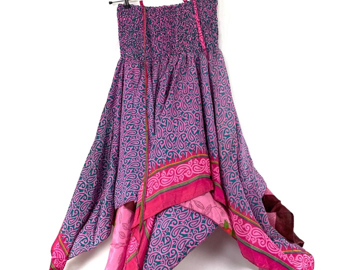 2XL Bust Lilian Long Silk Fairy Dress 45"/115cm (The Summer Hippy Dress) SKU:909-6285