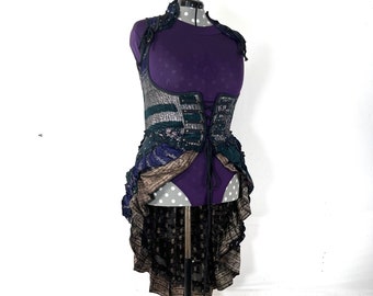 4XL Elisa Bustier Dress; Underbust Long Body Corset in Silk Brocade SKU:2004-7902