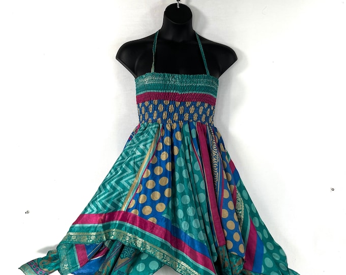 Lara Plus size, Fairy Dress Long 43" in Summer Silk (An ideal Maternity, Tall Girl Dress) SKU:905-7823
