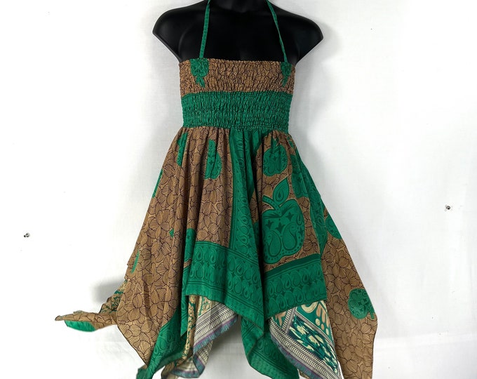 Lara Plus size, Fairy Dress Long 43" in Summer Silk (An ideal Maternity, Tall Girl Dress) SKU:905-7830