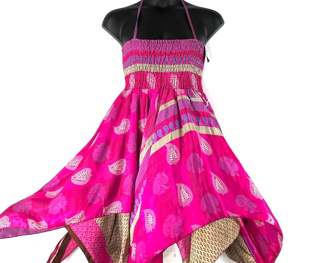 Lara Plus size, Fairy Dress Long 45" in Summer Silk (An ideal Maternity, Tall Girl Dress) SKU:905-7318