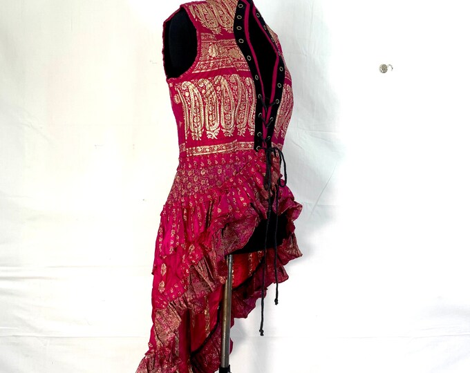 XL Isabella Corset  Dress - Steampunk - Silk Brocade (SKU:2001-2808)