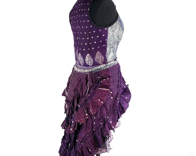 M. Varuna Dress, Silk Brocade with long body; Corset Style for Renaissance Festivals  (SKU:2002-1782)