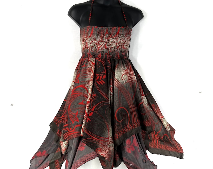 Lara Plus size, Fairy Dress Long 43" in Summer Silk (An ideal Maternity, Tall Girl Dress) SKU:905-7831