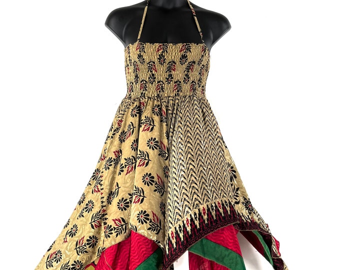 Lara Plus size, Fairy Dress Long 45" in Summer Silk (An ideal Maternity, Tall Girl Dress) SKU:905-7312