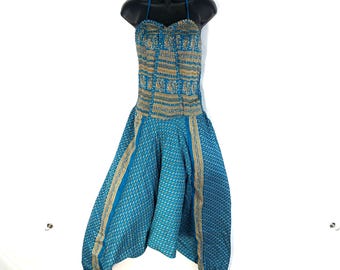 Cosima Jumpsuit - Harem Style. Silk, One size. Women's Dungarees Adult Romper Suit