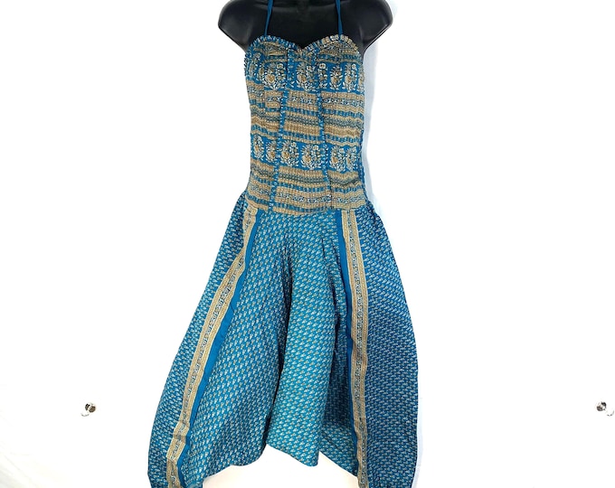 Cosima Jumpsuit - Harem Style. Silk, One size. Women's Dungarees Adult Romper Suit