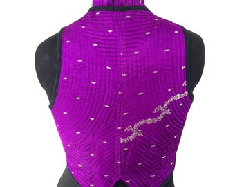 XL. Fae Corset Top; handmade from silk brocade  SKU:3034-8278