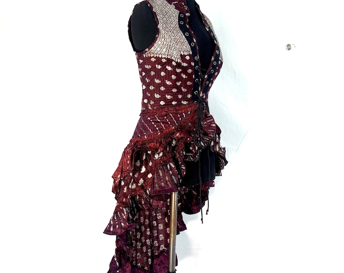 M Isabella Corset  Dress - Steampunk - Silk Brocade (SKU:2001-2818)