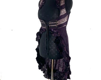 L. Alaxi Bustier Dress; Underbust Corset Cottagecore Dress in Silk Brocade perfect for Bridgerton Cosplay, Larp & Steampunk SKU:2113-8168