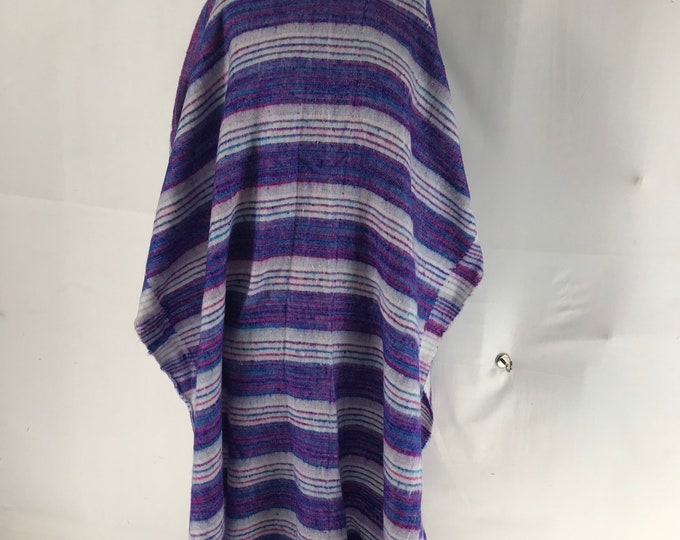 Warm Soft Cosy Poncho. Reversible, One size. Traditional Handmade Blanket style.