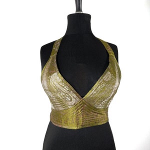 S. Phoenix Tribal Top. New cut in Silk brocade. Steampunk Goth style SKU:1022-6000