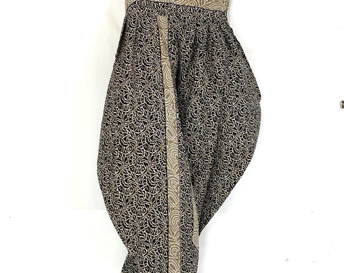 S/M Festival Pants Silk; Palazzo Pants Zip Pocket Trousers, Harem Pants (SKU:800-5060)