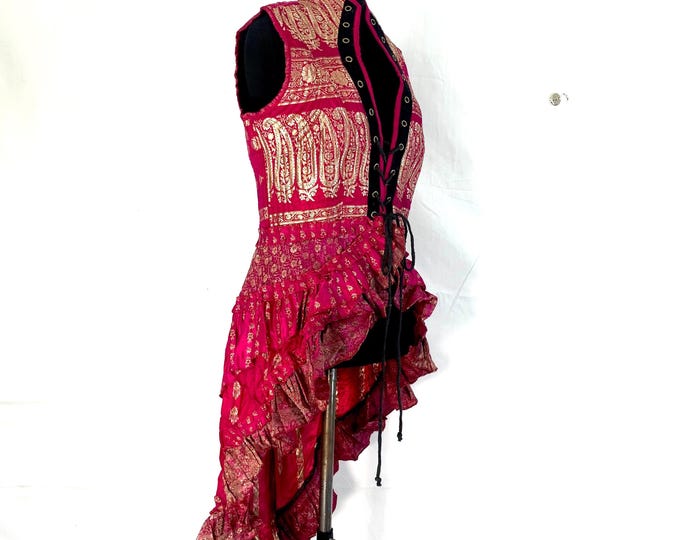 XL Isabella Corset  Dress - Steampunk - Silk Brocade (SKU:2001-2808)