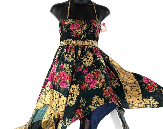 Lara Plus size, Fairy Dress Long 45" in Summer Silk (An ideal Maternity, Tall Girl Dress) SKU:905-7299