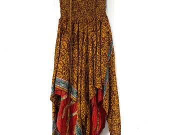 2XL Bust Lilian Fairy Dress - Long Silk Maxi Tall Girl Summer Dress SKU:909-6289