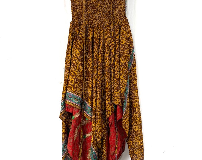 2XL Bust Lilian Fairy Dress - Long Silk Maxi Tall Girl Summer Dress SKU:909-6289