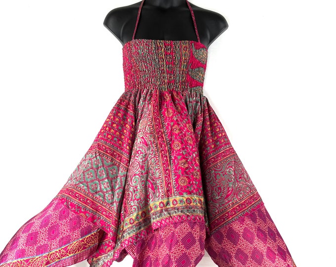 Lara Plus size, Fairy Dress Long 45" in Summer Silk (An ideal Maternity, Tall Girl Dress) SKU:905-9309