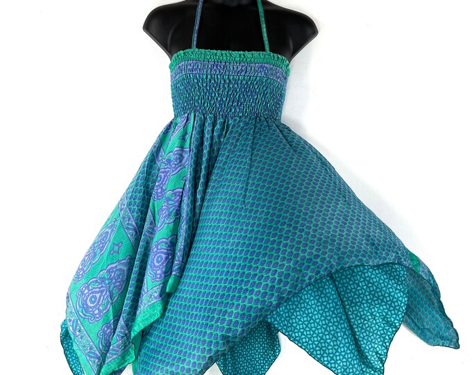 Lara Plus size, Fairy Dress Long 45" in Summer Silk (An ideal Maternity, Tall Girl Dress) SKU:905-7290