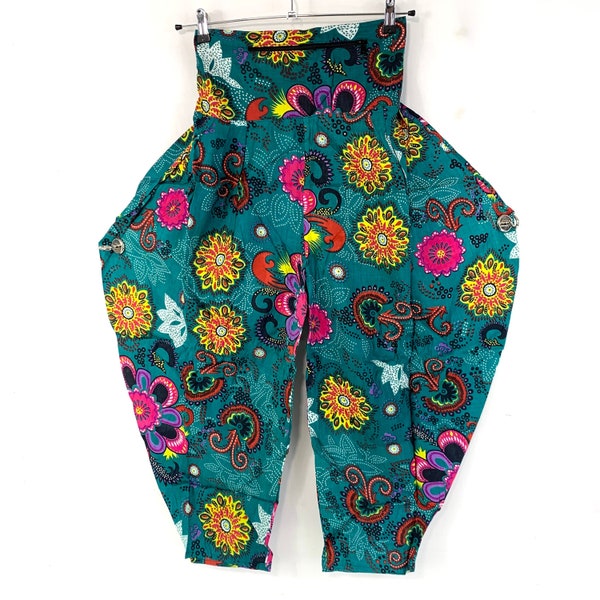 Cotton Harem Pants with handy Zip Pocket. Festival Funky Clothing for Adults. Unisex Palazzo Trousers for Men & Women. Quality Fabric