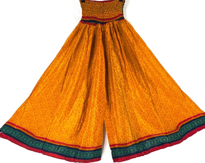 Eloise Culottes in Summer Silk, One size trousers with Elasticated Waist. (Wide Leg Palazzo Pants)  SKU:830-8711