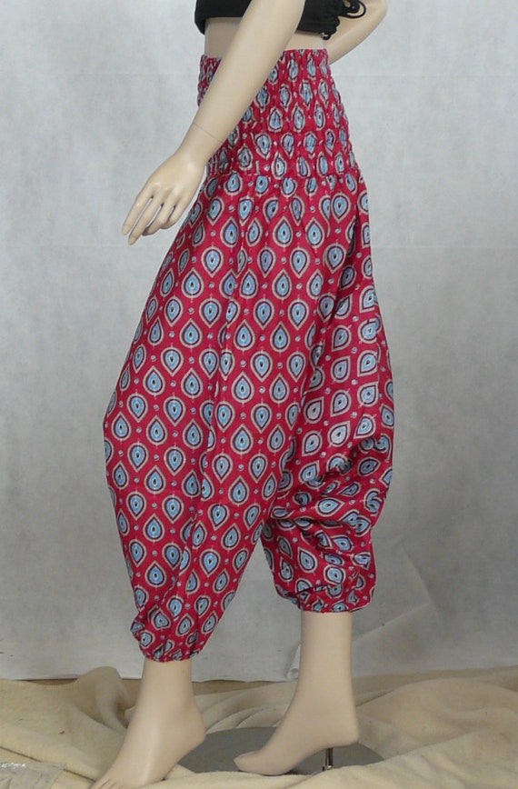 Women Ladies Loose High Waist Harem Pants Baggy Afghani Genie Indian  Aladdin Trouser Plus Size Pink Brown Wine Red - Pants & Capris - AliExpress