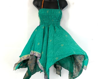 Adeline Summer Silk Fairy Dress Long 40" in One Size. (The Perfect Tall Girl Summer Dress) SKU:902-4799