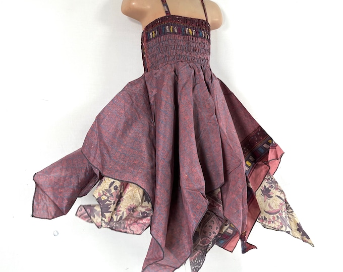 Girls Fairy Dress 2-6 years old; Silk Flower Girl Dress, Princess Dress, Boho Sundress, Hippie Style SKU:900-7528
