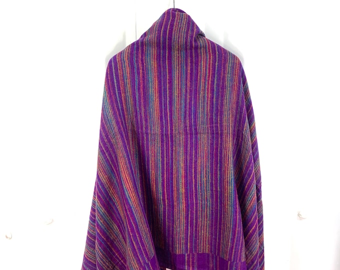 Purple Cosy Blanket 4 parties festivals & snuggling. A lovely soft touch, very warm, nice and lightweight Shawl Blanket Scarf Throw.
