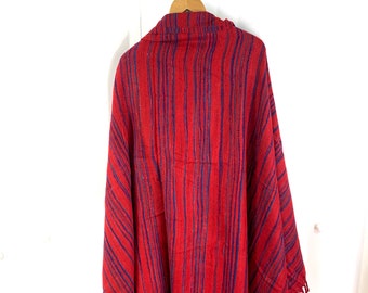 Red Cosy Blanket 4 parties festivals & snuggling. A lovely soft touch, very warm, nice and lightweight Shawl Blanket Scarf Throw.