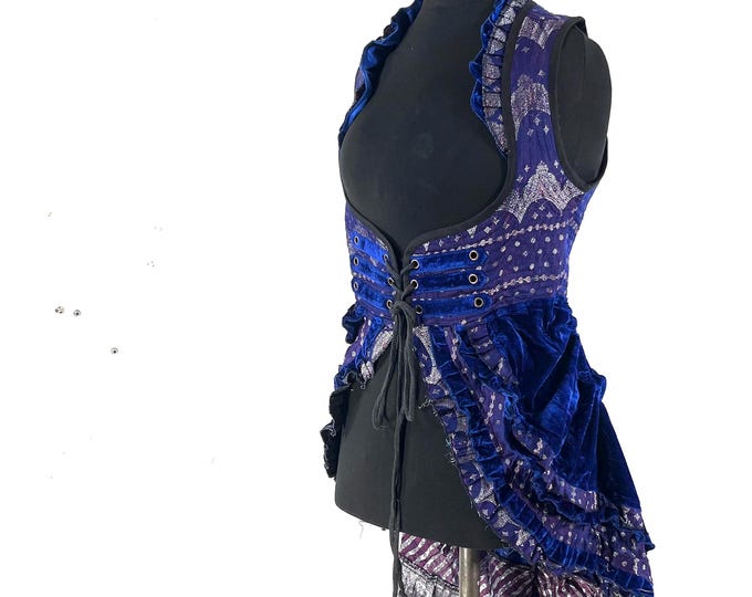 M. Celeste Velvet Underbust Corset Dress with adjustable skirt SKU:2122-9496