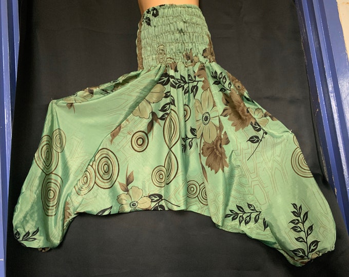 Child Size 5, Silk Harem Pants, Kids Drop-Crotch Trousers, Ali Baba, Afghan Pants.