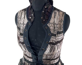 XL Isabella Corset  Dress - Steampunk - Silk Brocade (SKU:2001-9611)