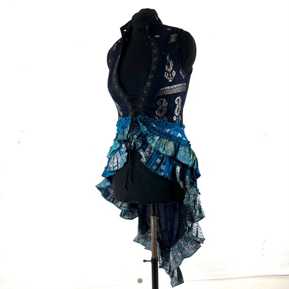 L Isabella Corset Dress - Steampunk - Silk Brocade (SKU:2133-9624)