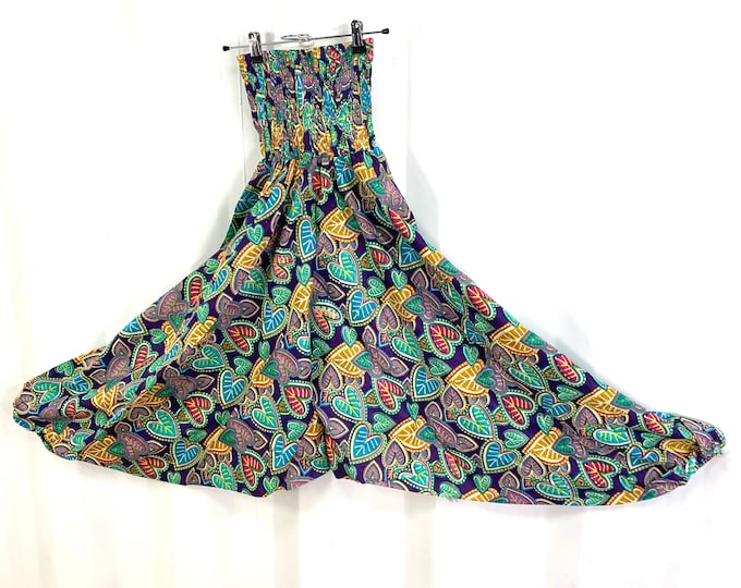 Cotton Harem Pants with drop crotch, colorful Afghani Pants. Unisex Ali Baba Trousers Aladdin Pants Afghan Trousers SKU:850-1387