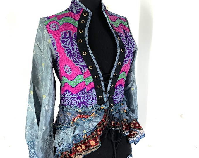 L. Seraphina Corset Dress, Silk, Long Sleeves.  SKU:1007-1980