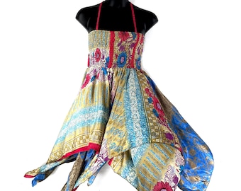 2XL Bust Lilian Fairy Dress - 45" Long Silk Summer Maxi Dress (SKU:909-7381)