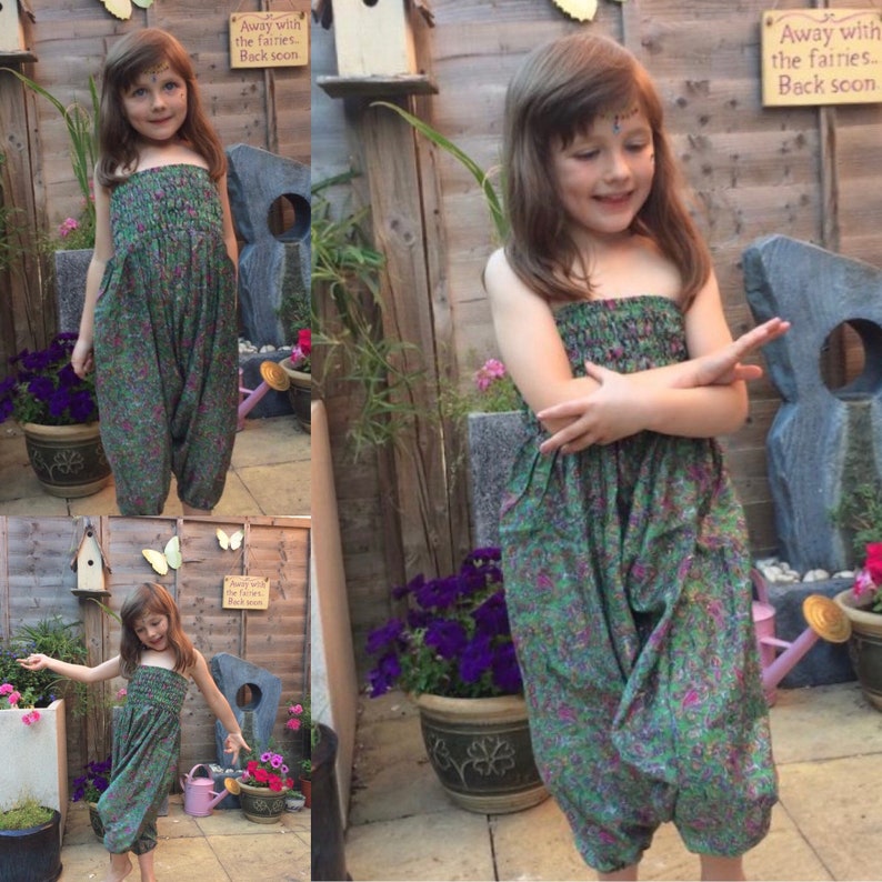 Children/'s Afghans drop-crotch yoga unisex kids trousers. Size 3 Silk Harem Pants Ali Baba