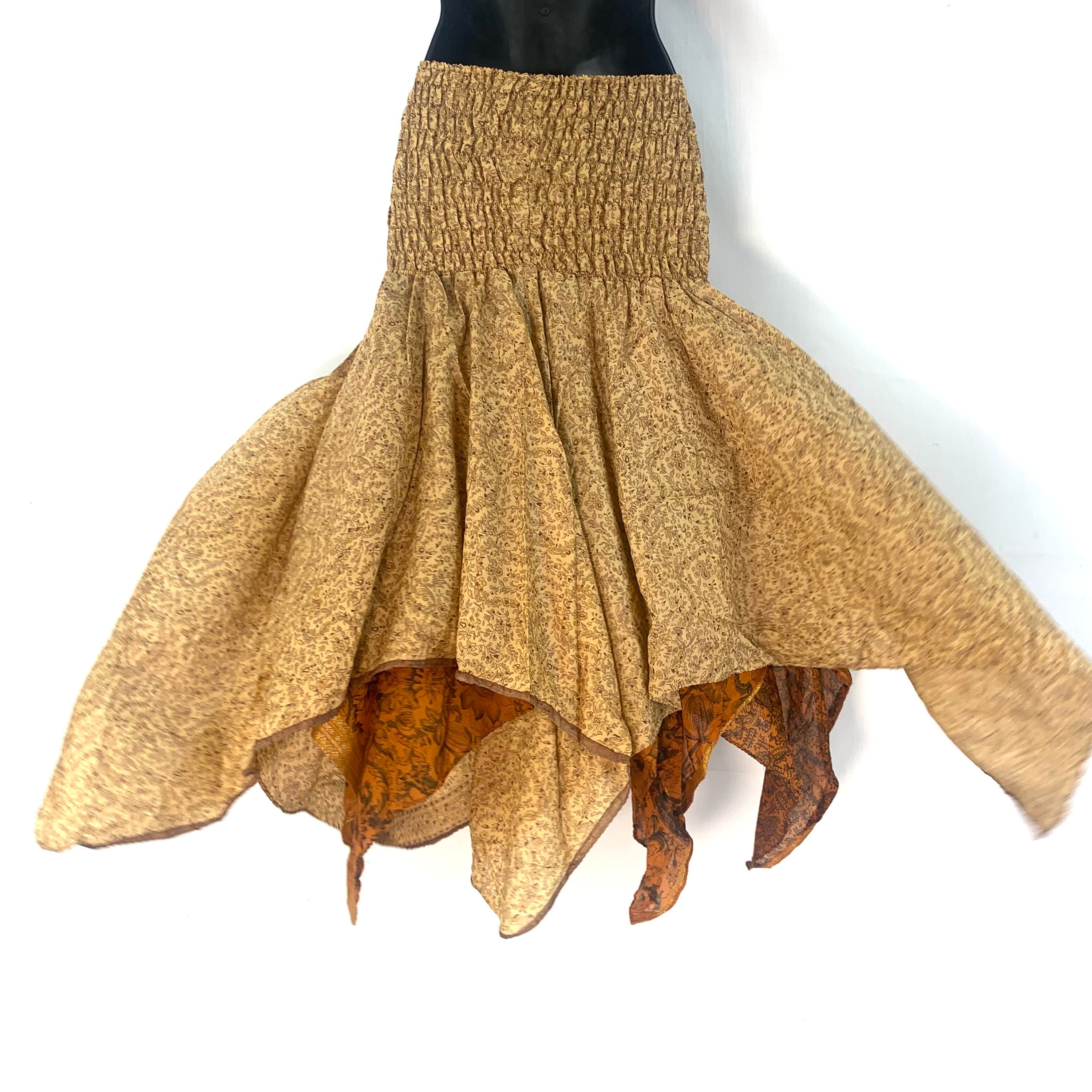 Fairy Skirt. One size in Silk. Length 32. Bohemian Etsy