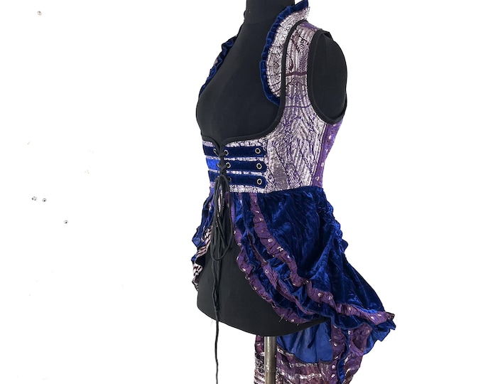 M. Celeste Velvet Underbust Corset Dress with adjustable skirt SKU:2122-9494