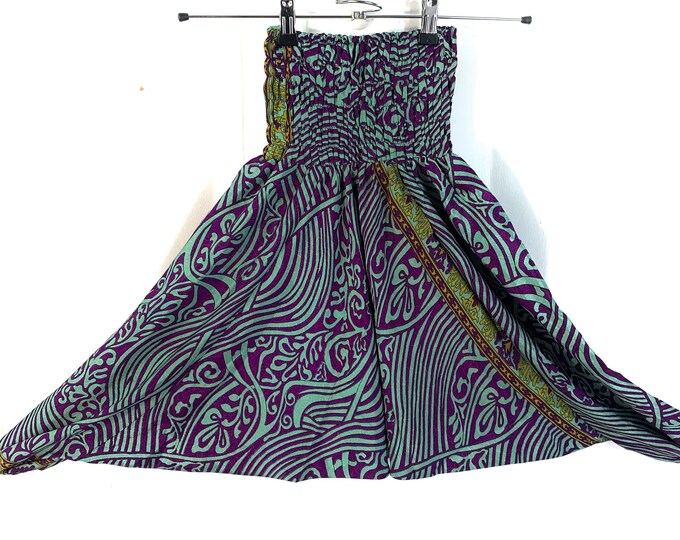 Child Size 5, Silk Harem Pants, Kids Drop-Crotch Trousers, Ali Baba, Afghan Pants.