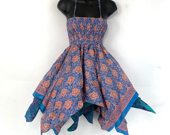 Isla Teenager Silk Fairy Dress; Length 28" (71cm) One size (Boho Short Girl Summer Festival Dress) SKU:901-4808