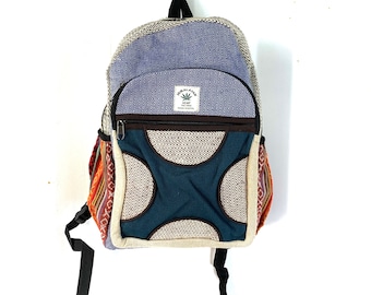 Hemp Backpack, Rucksack, laptop bag, pure Nepal natural eco friendly hemp yarn.