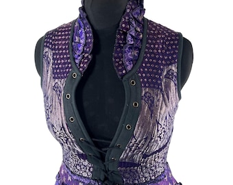 XL Isabella Corset  Dress - Steampunk - Silk Brocade (SKU:2001-9612)