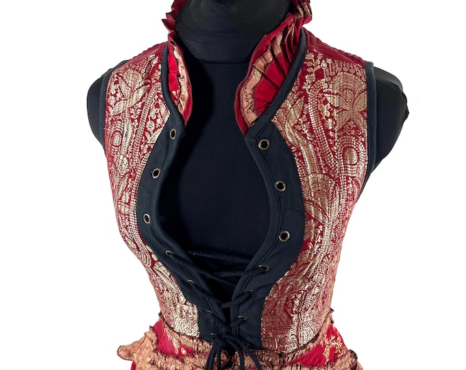 S. Isabella Corset Dress handmade from Vintage Silk Brocade. SKU:2001-9638