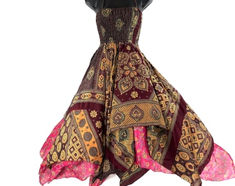 Tatiana Fairy Dress 43" (109cm) Length, One size, Silky Summer, Bohemian, hippie, boho, gypsy, princess. SKU: 902-B