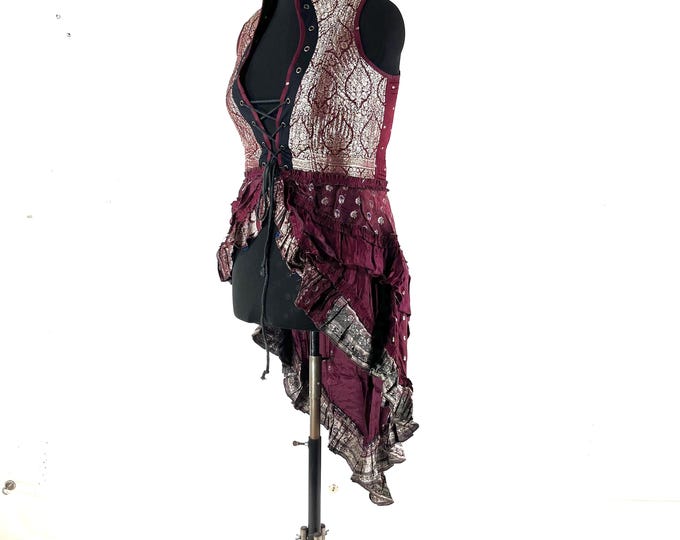 Isabella Corset Dress - Steampunk - Silk Brocade - UK-2XL  (SKU:2135-9601)